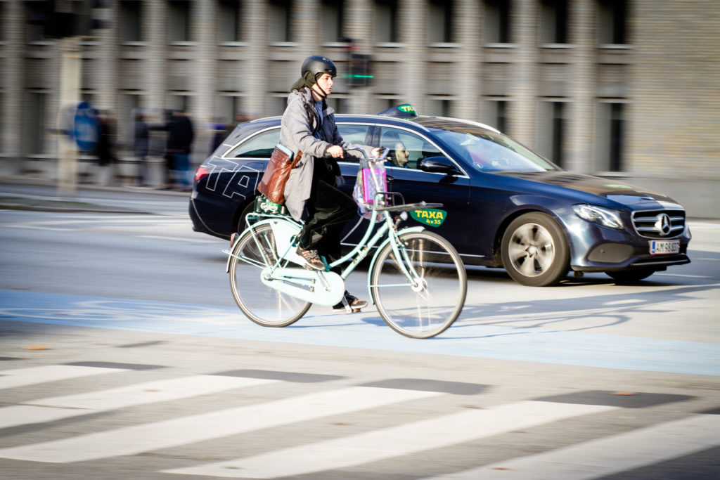 People on bicycle in Copenhagen